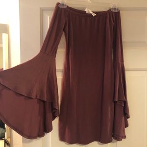 Vestique bell sleeve dress